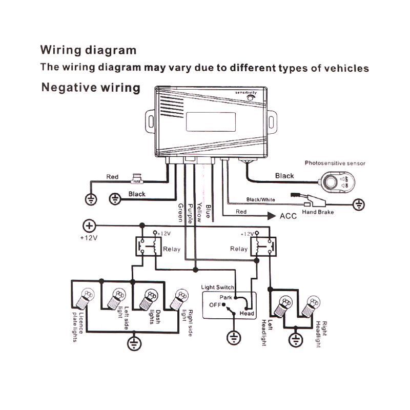 Universal 12v bil auto lys sensor system styrer automatisk lys sensor autolight sensor