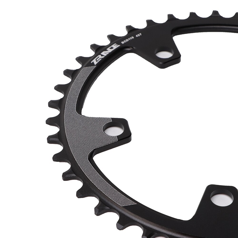 Zrace Racefiets Kettingblad Bcd 110 38T 40T 42T 44T Fiets Kettingwiel Aluminiumlegering Enkele Disc fietsen Accessoires Zwart
