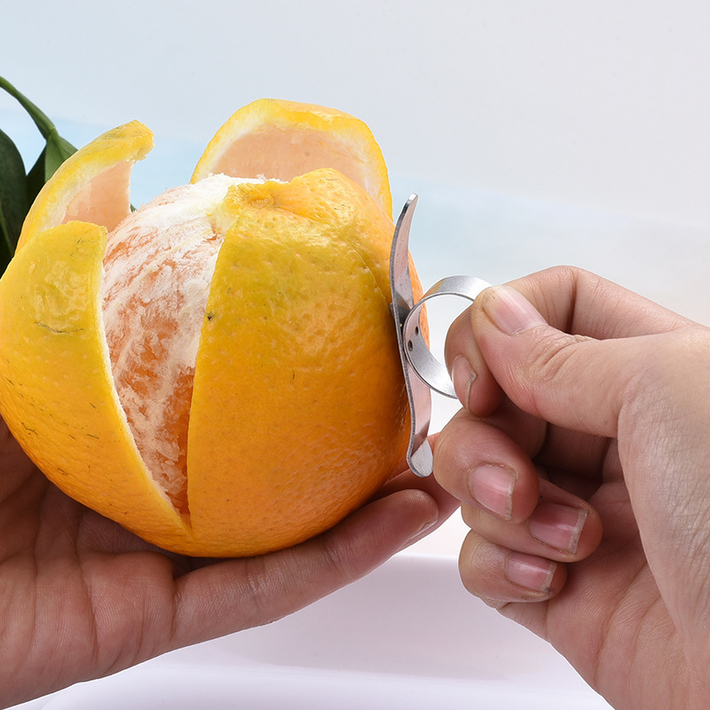 Rustfrit stål appelsinskræller skærer frugt citron appelsin åbner skræller skære skærer køkkenværktøj 1pc køkken tilbehør