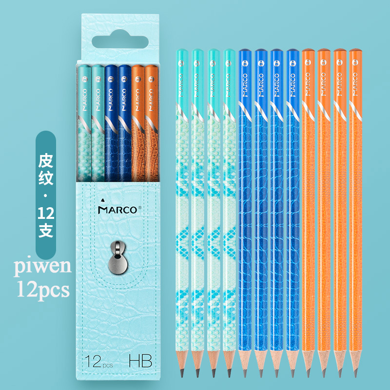 Jianwu penna trä 12 färg konst ritning penna skolmaterial kawaii skrivpennor för barns skrivprov: Pi wen