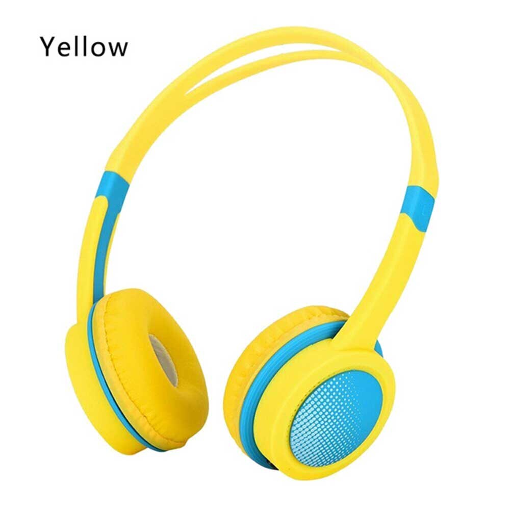 Flickor söta trådbundna hörlurar godis svart gul rosa hörlurar headset barn hörlurar för xiaomi  mp3 smartphone baby hörlurar: Gul