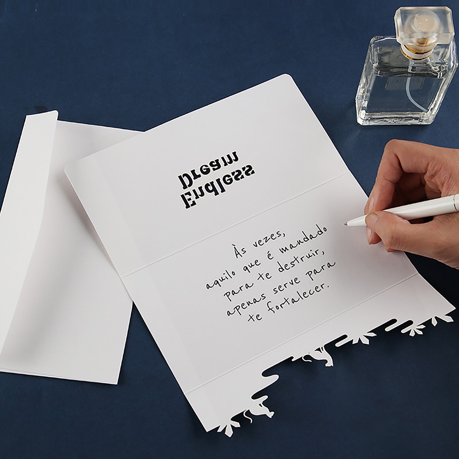 Mirror Greeting Card Double-layer Stereo Card Literary Hollow Greeting Card For Birthday Valentine' Day Party Wedding Decoration