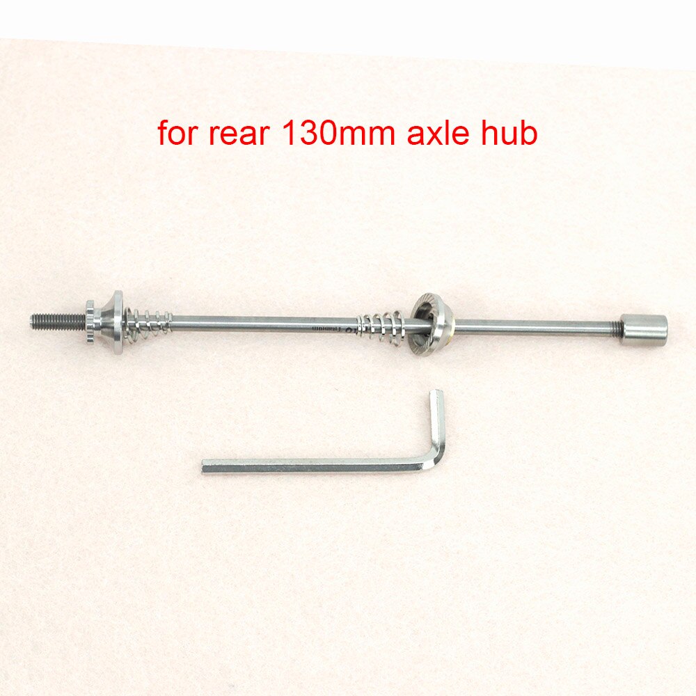 Titanium Skewers Ti Quick Release MTB Road Folding Bike Hex M4 74mm 100mm 130mm 135mm MTB Slow Release QR Skewer: 1pcs full ti 130mm