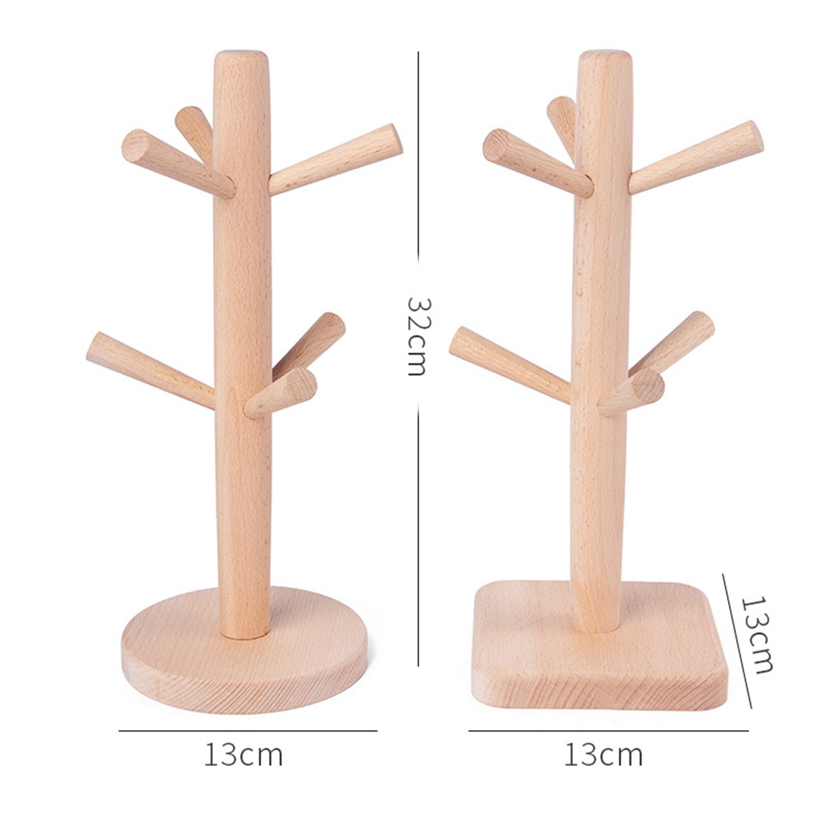 Mug Holder Tree, Wooden Cup Holder Mug Tree Holder Rack Tabletop Holder, Tea Coffee Mug Hooks Mug Cup Tree Storage Display Stand