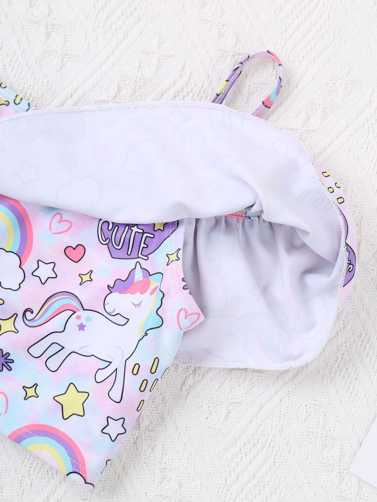 Kids Girls Cartoon Printed Swimsuits Swimwear Bathing Suit 2 Pieces Bikini Sets Kids Swimsuit Children Beachwear Baby Clothing