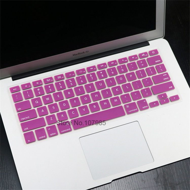 Englisch UNS Geben Silikon Tastatur Abdeckung Schutz Haut fallen Für Apfel Macbook Luft 13 Laptop a1466