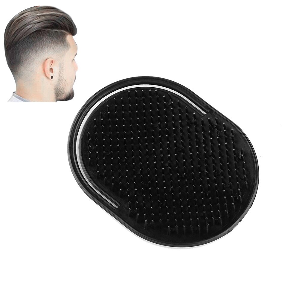 Peine cepillo de pelo para hombre, peine portátil de viaje para barba, bigote, palma, herramientas de estilismo para el cabello, cuero cabelludo, peine para champú negro, 1 ud.