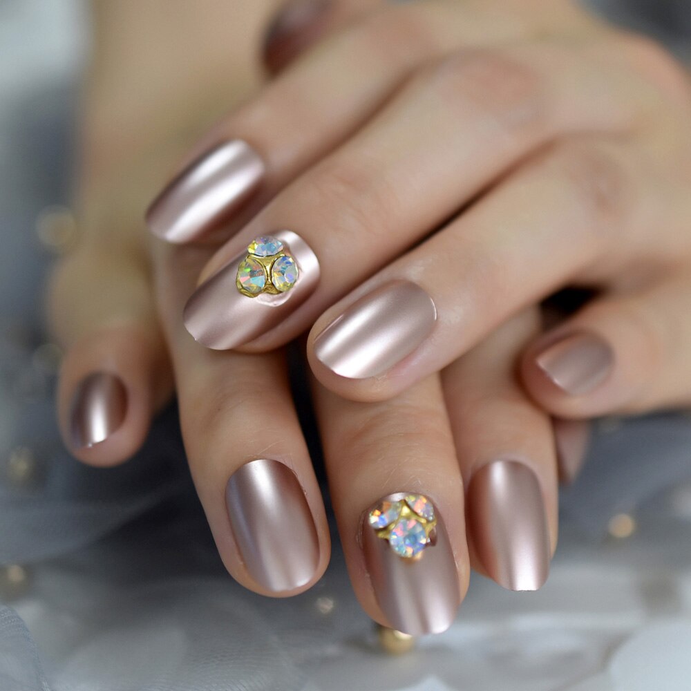 Faux Ongles blancs, à paillettes, ombrés, pointes Stiletto, personnalisés, avec strass et nœud papillon pour décoration