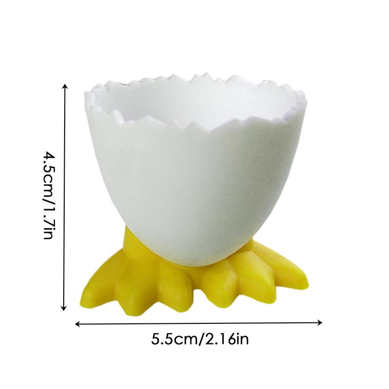 Niedlicher Eierbecherhalter, Eieröffner, Trenner, gekochter Ständer, Hühnerfüße, Eierablage, lustiges Besteck, Küchenutensilien, Gadgets für Heimdekoration: YELLOW