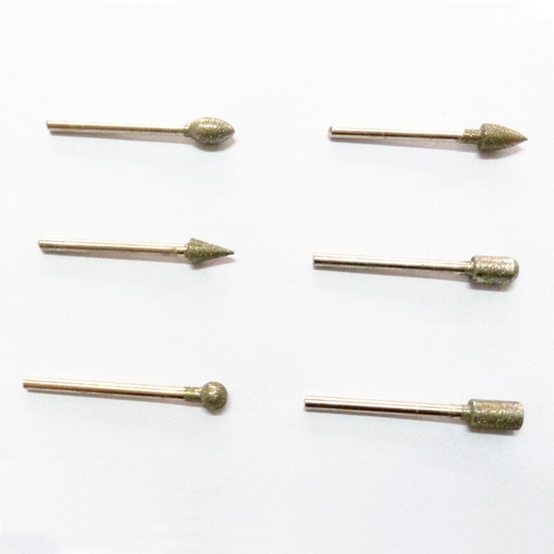 20 stk 3 mmx 6mm slibende diamantpolering slibeskive diamantborer bit dremel diamantværktøjer diskfil til granitstenglas