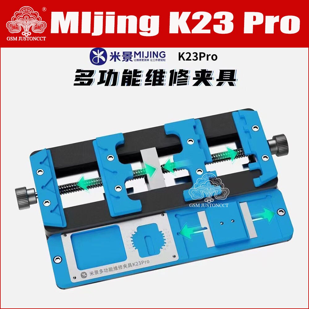 Mijing K23 Pro Universele Pcb Houder Dubbel-As Moederbord Jig Armatuur Voor Telefoon Bga Ic Chip Solderen Reparatie Verwijderen lijm