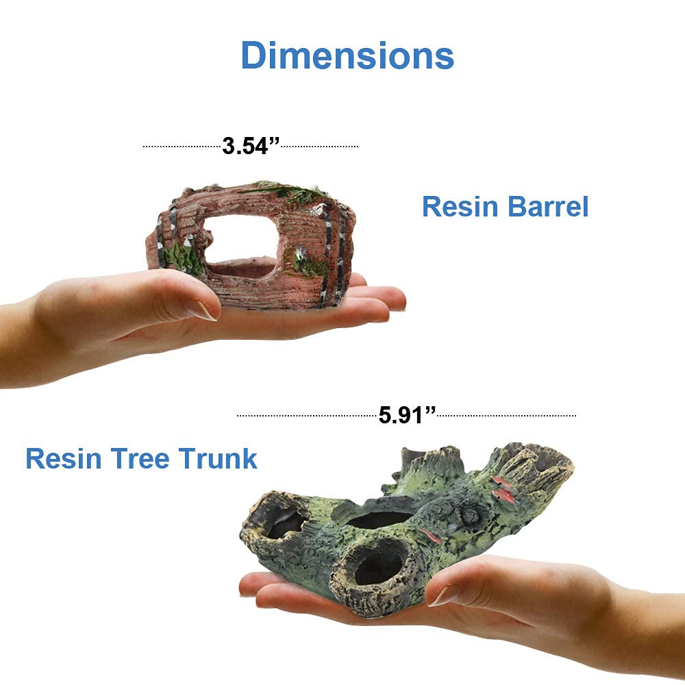 14 Packs Aquarium Decorations Fish Tank Accessories Plants Fish Tank Decor Kit with Artificial Plants and Hideouts Ornaments