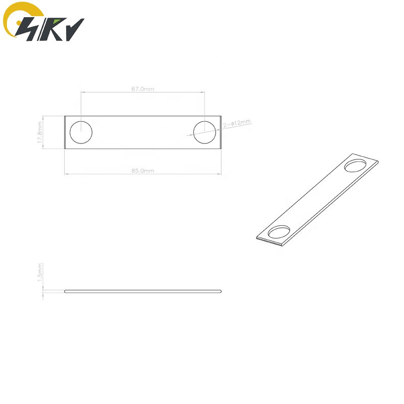 Lto 66160 Lithium Titanate Batterij Koperen Bus Bar Platte Pin Connector