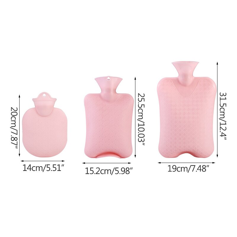 Multifunctional Solid Color Thick Water Bottle PVC Silicone Rubber Water Bottle Warm Palace Warm Handbag