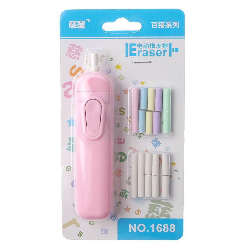 1 PC Battery Operated Eraser Electric Eraser Automatic School Supplies Stationery Child Day Material Escolar: PK