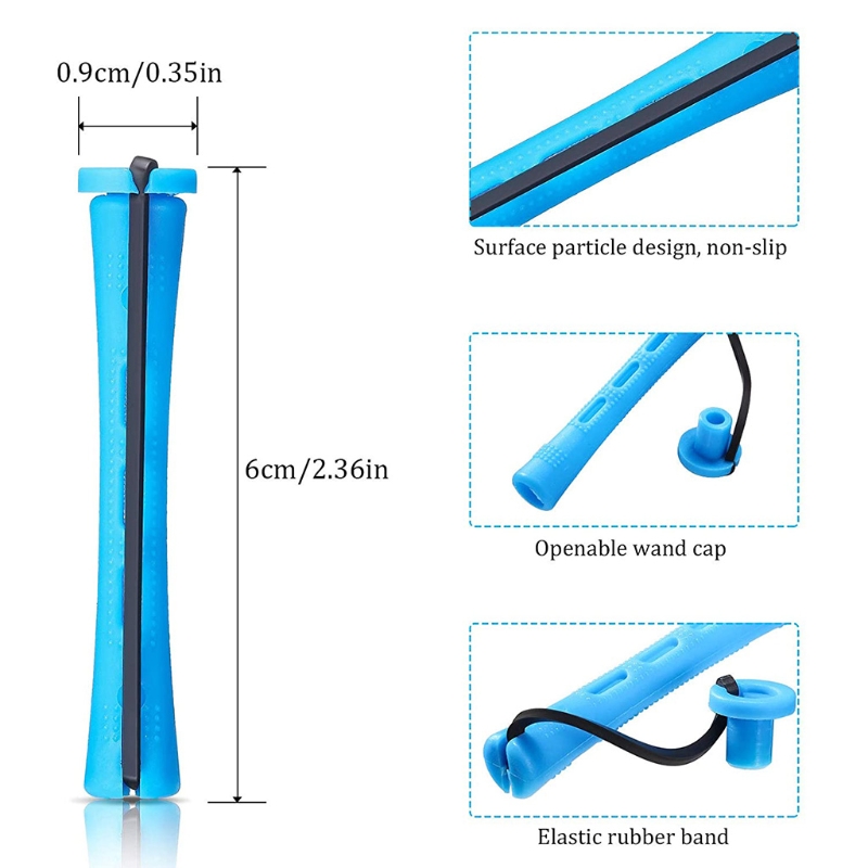 60pcs Hair Perm Rods Cold Wave Rod Plastic Perming Rods Curlers Hair Rollers for Salon Home Styling Tools
