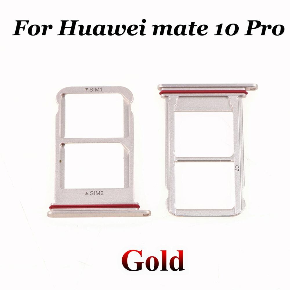 YuXi For Huawei mate10 SIM tray Card Reader Holder Slot Connector Repair Parts for huawei mate 10 Pro mate 10Pro: Mate 10 Pro-Gold