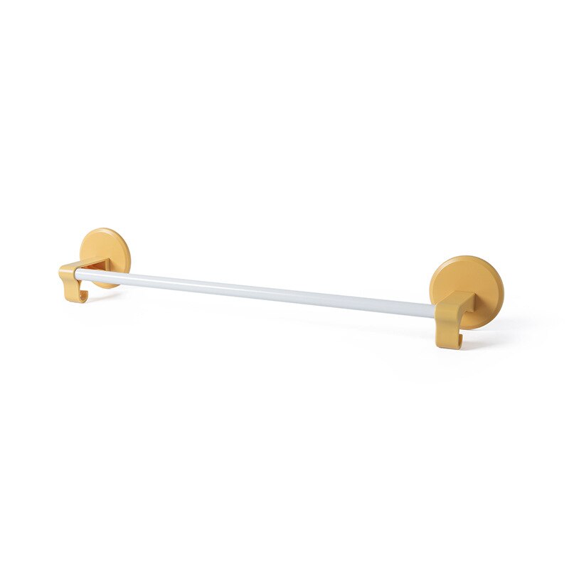 Handdoekrek voor in de badkamer, hangende houder, handdoekhouder voor aan de muur, badkamer keukenkast, plankrek, opbergplank voor diverse spullen: Geel