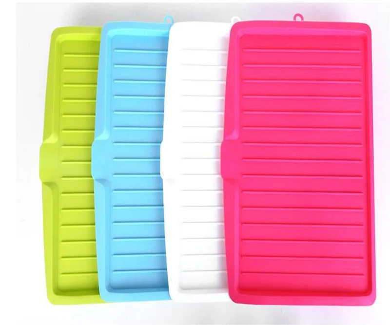 Escurridor de platos de plástico para cocina, bandeja escurridora de platos, estante de secado para fregadero grande, organizador de encimera, estante de secado para platos
