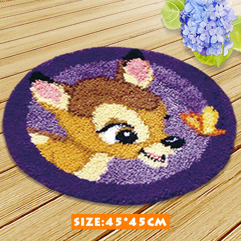 Cartoon Bear Latch Hook Rug Kits Crochet Hook Embroidery for Felting Cross Stitch Thread Embroidery Kit Stitch Thread Carpet DIY: AZD014