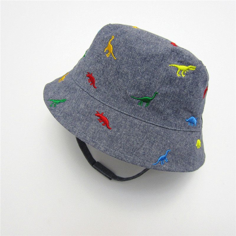 Boné de vaqueiro infantil, boné da moda para bebês, com estampa de dinossauro, chapéu de sol para meninos, verão e outono