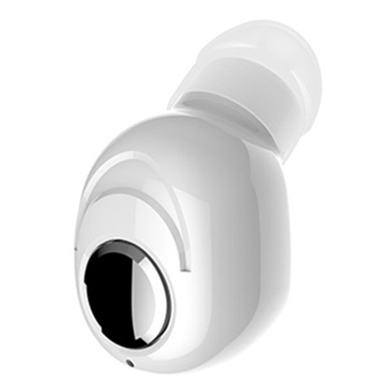 Draadloze Bluetooth 5.0 Enkele Headset Oortelefoon Oordopjes CVC8.0 Digitale Ruisonderdrukking Waterdicht Anti-Zweet Verborgen Ear Plug: WHITE