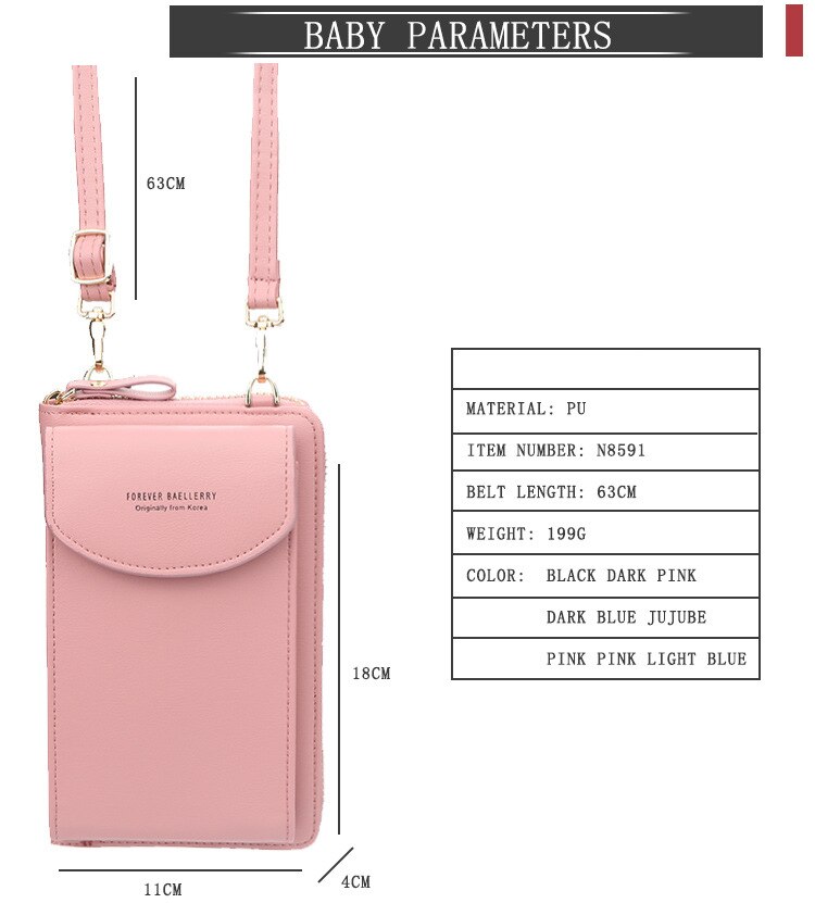 Brand Mini Crossbody Shoulder Bag Chic Small Women Cell Phone Pocket Ladies Purse Clutch PU Leather Hasp Handbags Female