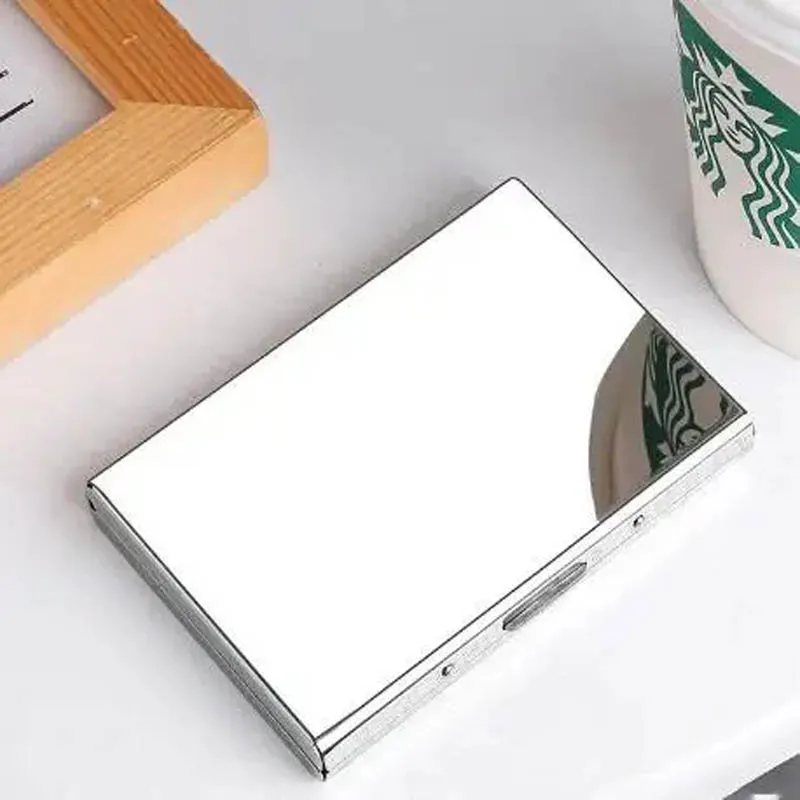 Nouveaux portefeuilles en métal en alliage d'aluminium RFID blocage porte-carte Anti-magnétique cartes de crédit d'affaires protecteur étui rigide pour hommes femmes: vert militaire