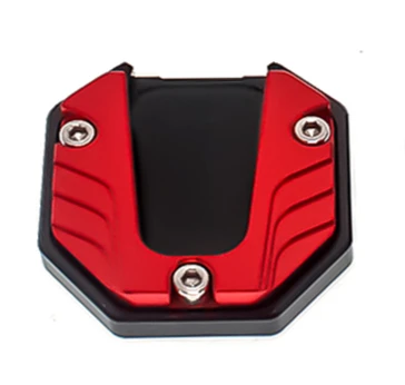 Universele Motorfietsen Kickstand Extender Voet Zijstandaard Verlengstuk Voetsteun Plaat Motorfiets Accessoires: Rood