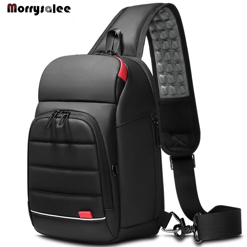 Crossbody Bags for Men USB Charging Messenger Bag Waterproof Men's Bag Chest Bag Single Shoulder Strap