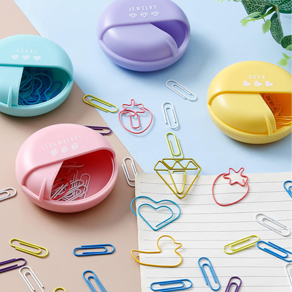25 st/kartong kaktus stjärnglass mini gem godis färg kawaii brevpapper metall pärm klämmor foton biljetter anteckningar brev
