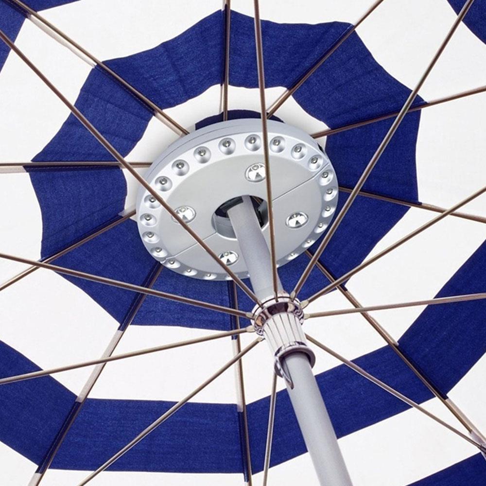 Paraply stanglampe 28 led telt have udendørs sølv bærbar nødlys gårdhave vandring camping lys