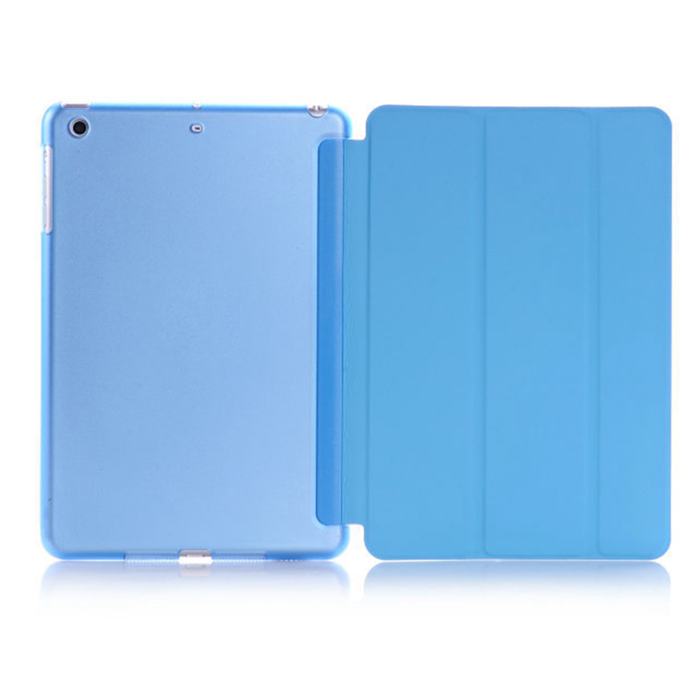 Funda magnética flexible de cuero PU Ultra delgada con soporte inteligente, funda para Apple i Pad Mini 1 2 3 Retina, funda transpirable intelectual: Blue