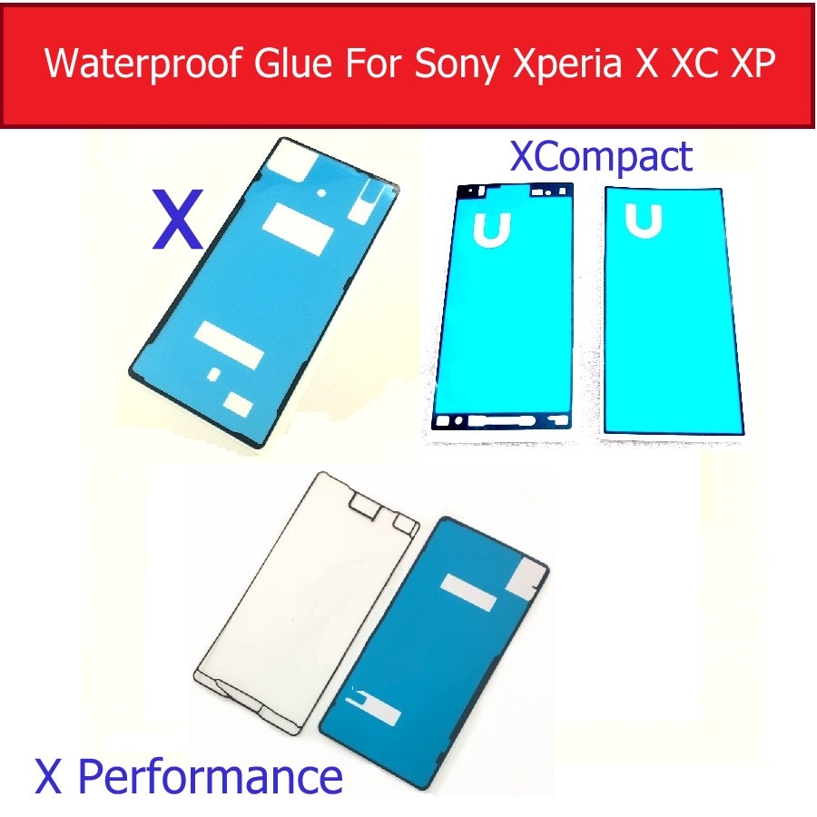 Przednia LCD i tylna pokrywa klej taśma klejąca do Sony Xperia X/X Compact/X wydajność ekran dotykowy rama wodoodporna naklejka