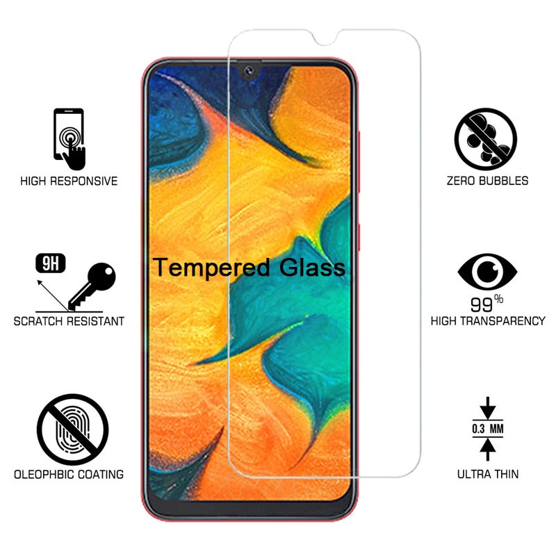 Beschermende Glas 9H Gehard Glas Voor Samsung A50 A40 A30 A10E A20E Screen Protector Voor Samsung Galaxy A90 A80 a70 A60 A2 Core