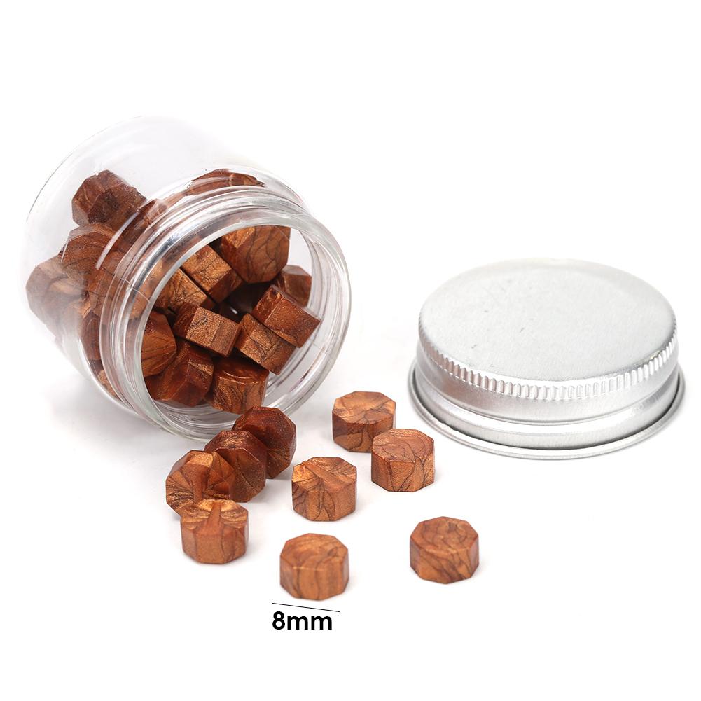 Cire à sceller Vintage en octogone perles | 60/100 pièces, perles rétro pour lettres personnelles, estampillage de douanes, accessoires décoratifs: H