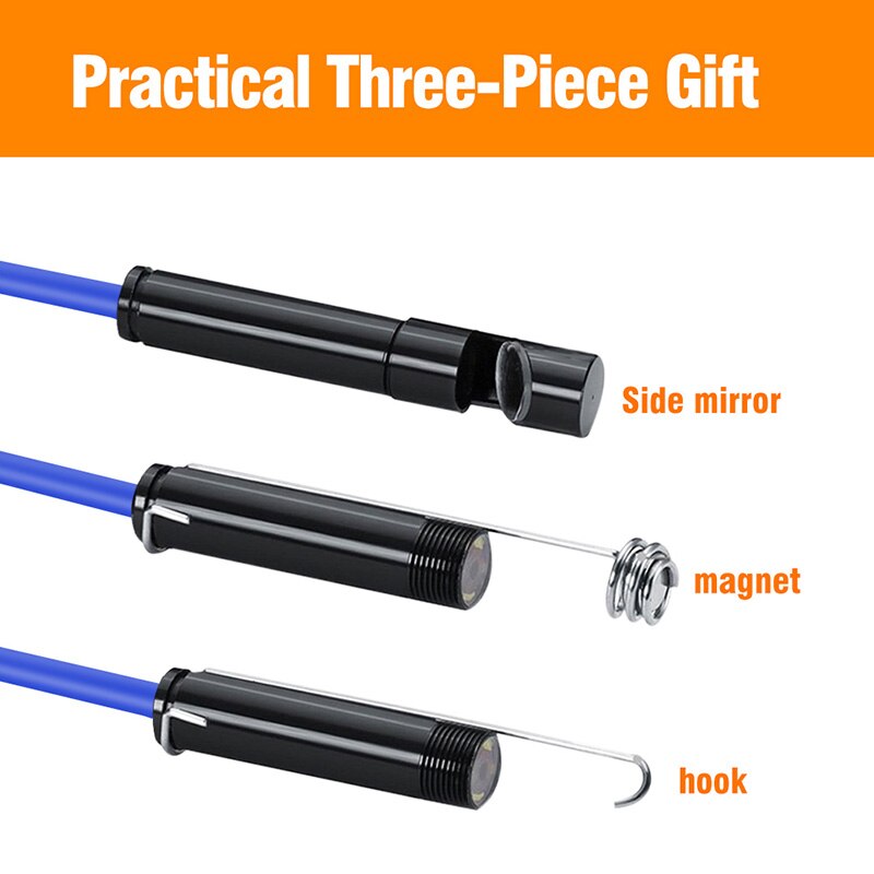 USB Endoscope Camera 720P Waterproof Snake Camera with 6 Adjustable LED For Windows & Macbook OS Computer