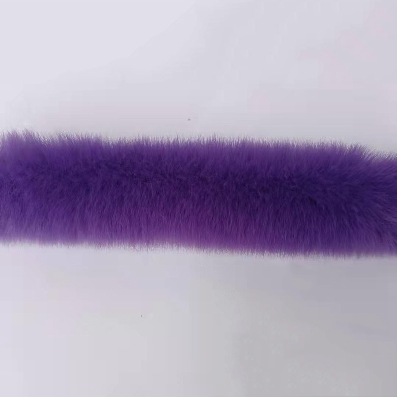 1M Verdikte Kunstmatige Konijnenbont Trim Kleding Accessoire Faux Fur Strips Voor Trui Jas Hood Hat Diy Pluizige Kledingstuk materialen: Lavendel