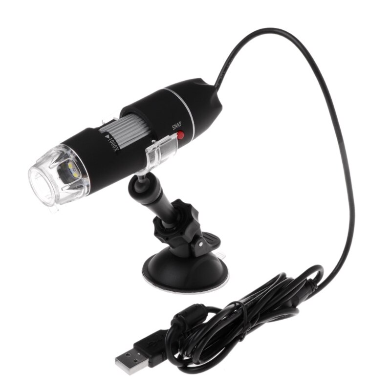 Portable Digital USB Microscope Camera 1000X 8 LED Light Handheld Suction Tool