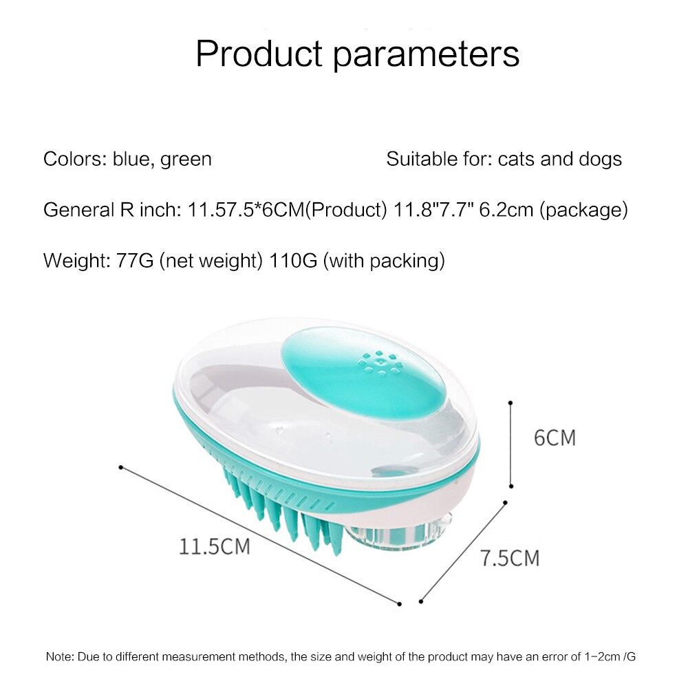 Huisdierbadborstel, multifunctionele katten- en hondenborstel, shampoo, spa-borstel, douche-ontharingskam voor katten, huisdierreinigings- en verzorgingstool