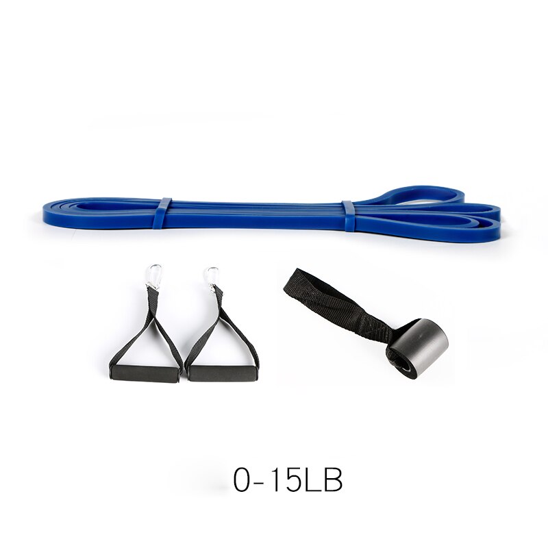 Resistance Bands 208cm 41&quot; Fitness Rubber Pull Up Crossfit Power Latex Expander Hanging Yoga Loop Band with Door Latch Handle: Blue