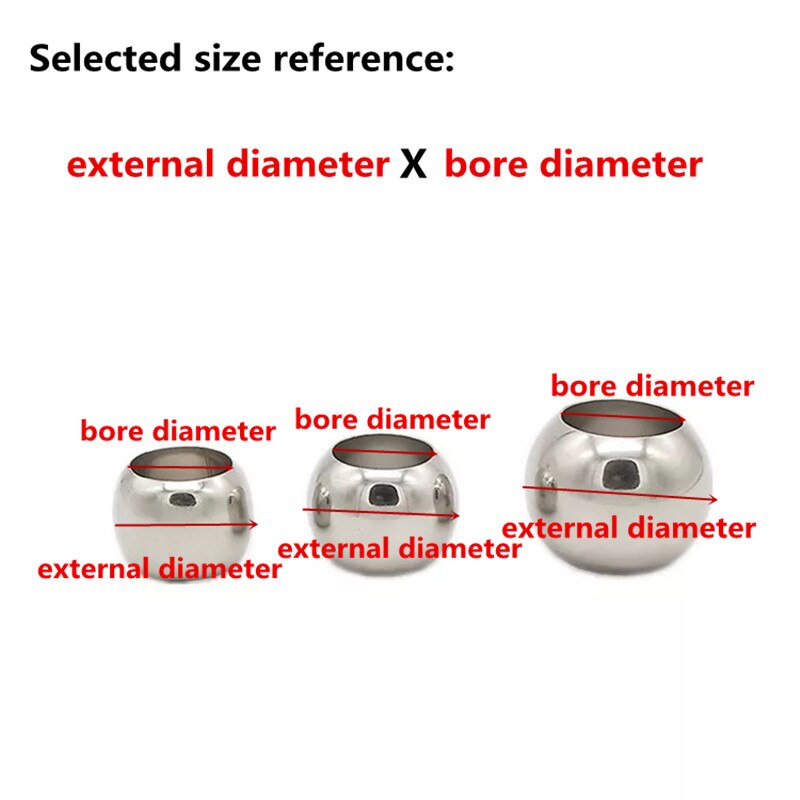 Boule creuse épaisse en acier inoxydable, boule de noël en métal doré avec trou de décoration, boule magique de décoration pour la maison: golden 32mmX19.5mm