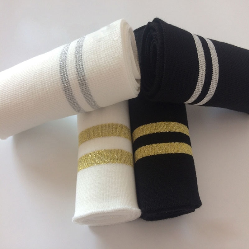 Algodón tejido rib tela para puños tela elástica para coser cuello dobladillo puño, Trim chaqueta, abrigo DIY Ropa Accesorios