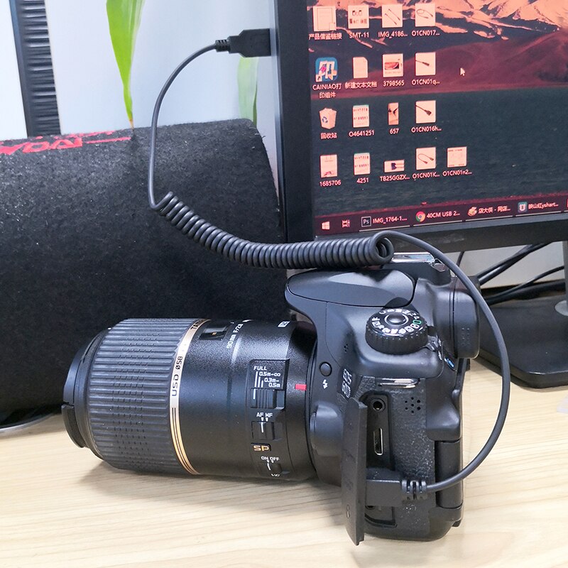 Spring Retractable MINI USB 2.0 Cable 90 Degree Right Angled USB 2.0 5 Pin Data Charging Cable 40CM