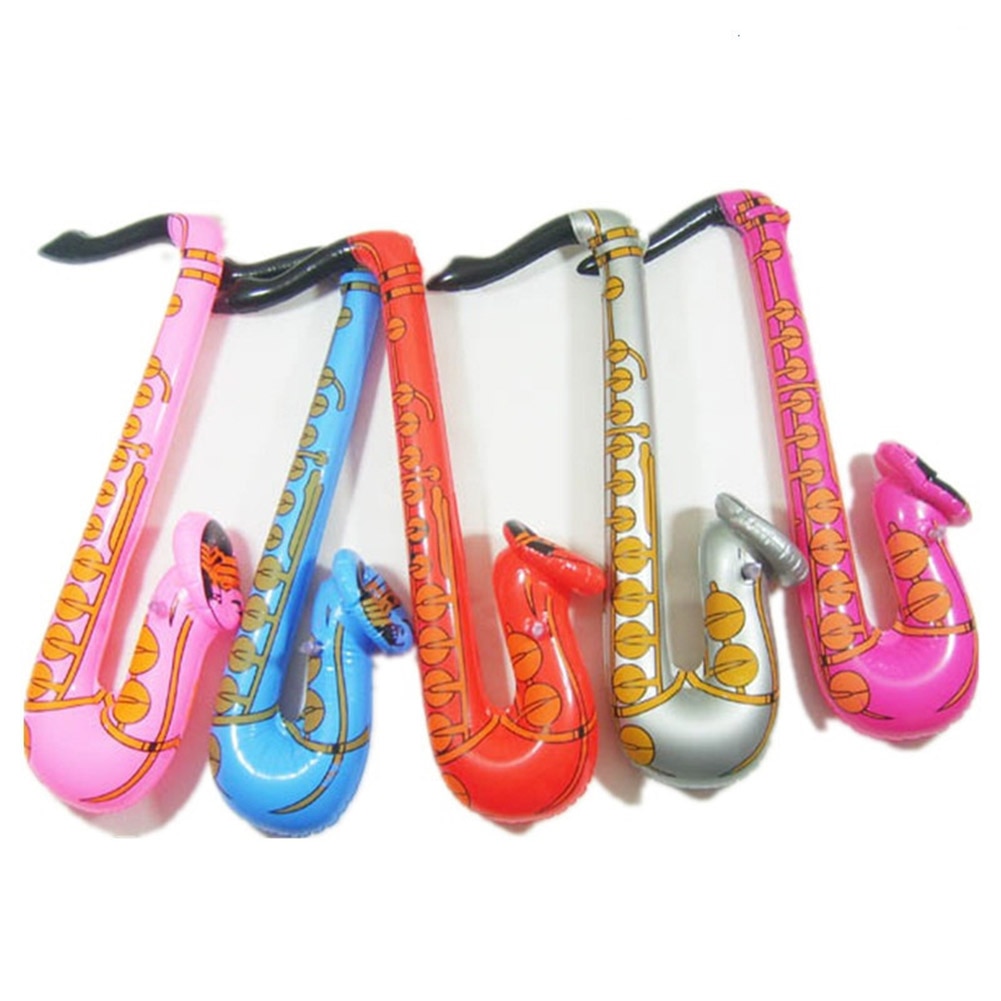Random Color 1Piece 70cm Fun Inflatable Blow Up Rock&Roll Saxophone Disco Party Music Toy LXY9