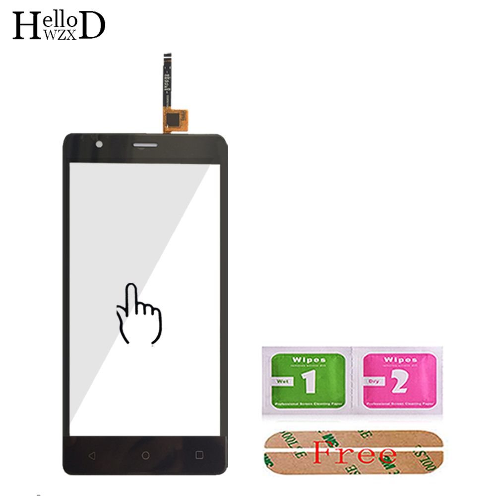 Panel de pantalla táctil para FLY FS516 FS517 FS518 Panel de digitalizador de pantalla táctil de cristal frontal piezas de reparación 3M toallitas de pegamento