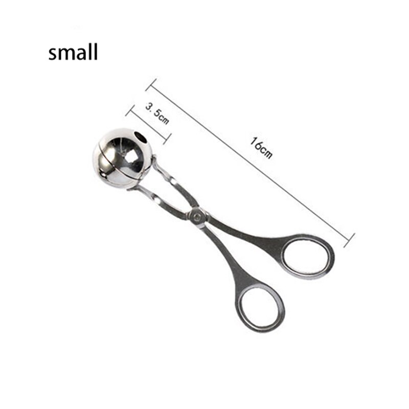 Stainless Steel Meatball Clip Convenient Kitchen Meatball Maker Rice Ball Fish Ball Making Mold Tool Kitchen Accessories: small
