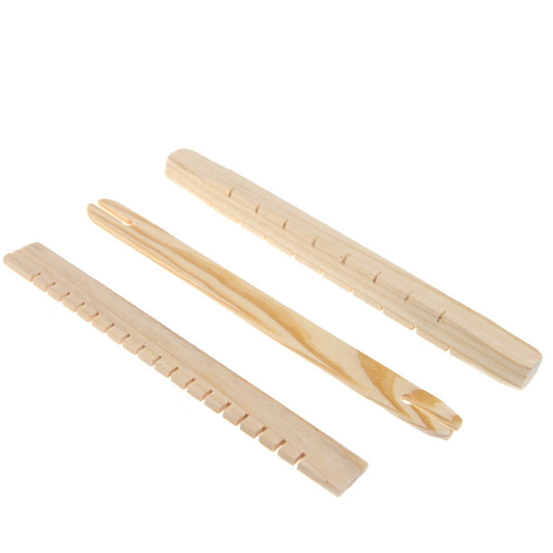 Telar de madera DIY para niños, juguete de desarrollo, tejido de hilo, telar de punto