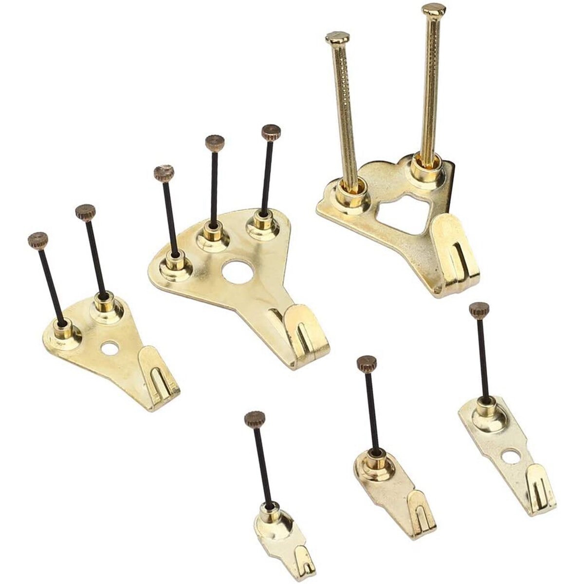 130PCS Photo Frame Hooks Heavy Duty Picture Hanging Kit with Nails for Wall Mounting Picture Hangers