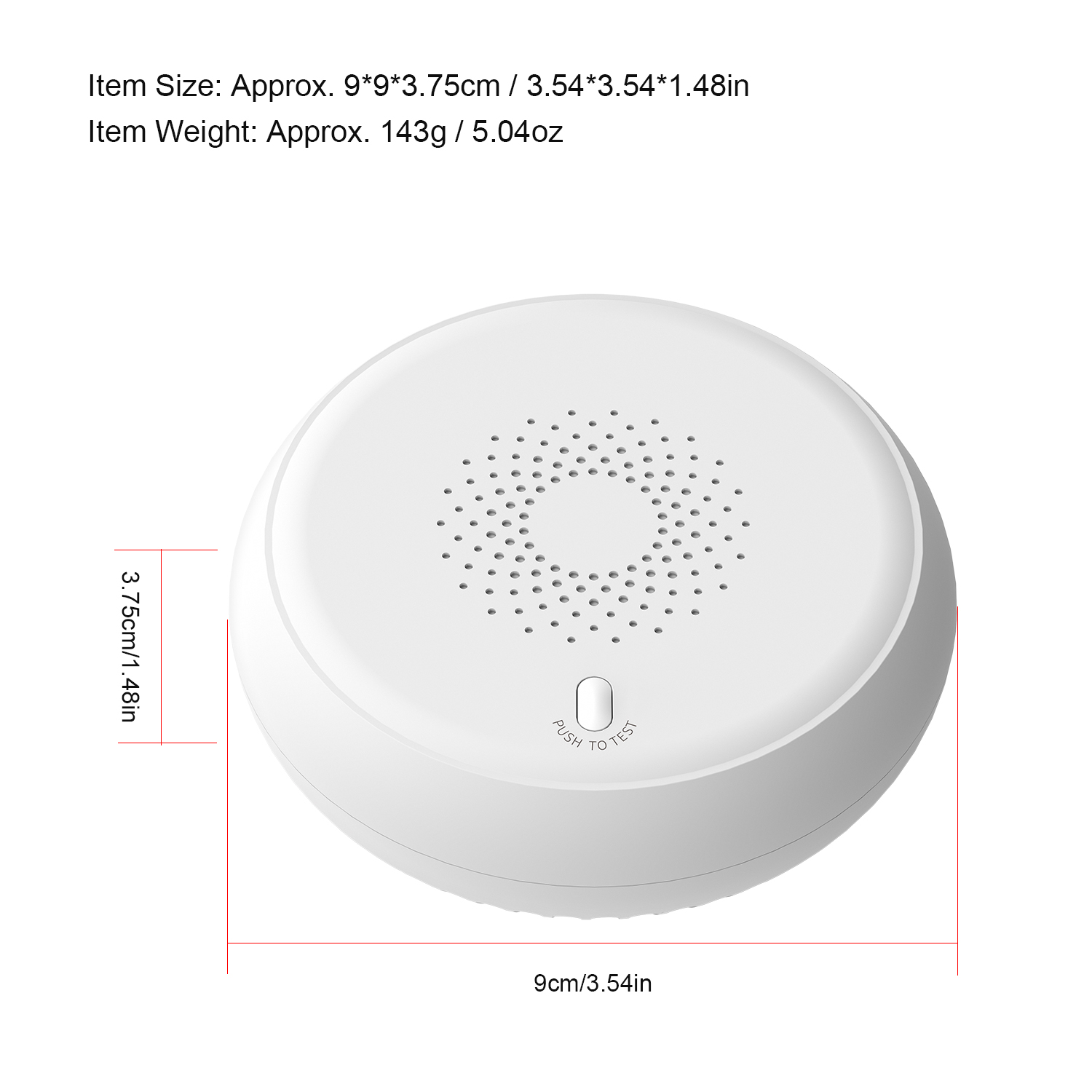 ZigBee Smoke Sensor Wireless Fire Alarm Automatic Intelligent Household Alarm Sensor White RSH-ZigBee-SS01
